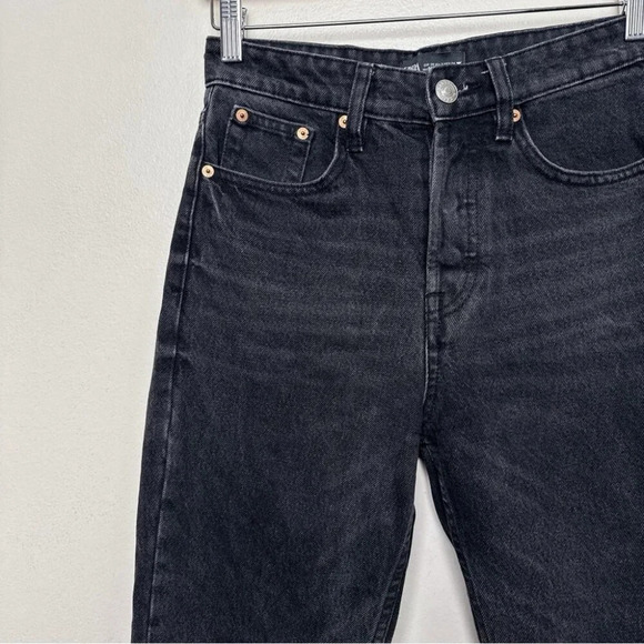 Zara Womens 2 Frayed  Hem High Waist Jeans - Picture 4 of 13